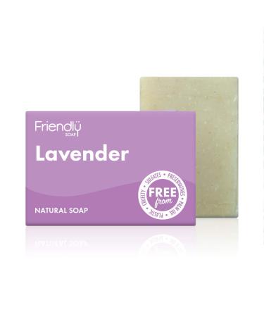 Friendly Soap Handmade Natural Lavender Soap - Relaxing Indulgent Exfoliating 95g