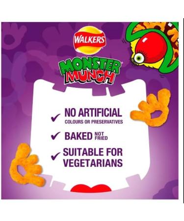 Walkers Monster Munch Pickled Onion Snacks Crisps Case of 15x72g - Buy Online on SooperMarket.com