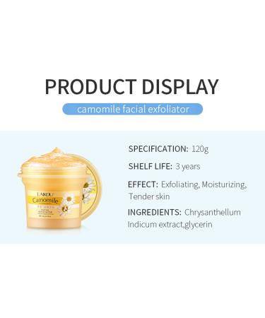Camomile Face Exfoliator Gel Scrub Gentle Body & Facial Peeling for Deep Pore Cleansing | Smooth & Tender Skin - Buy Online on SooperMarket.com