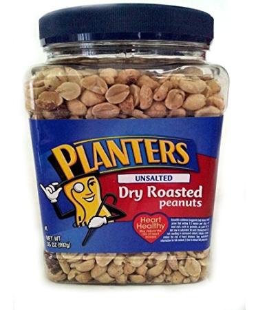 Planters Unsalted Dry Roasted Peanuts, 35 Ounce