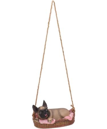 Swing Dog Garden Statue Durable Cute Ornament for Yard and Home Animal Gift (Gray) Grey - Buy Online on SooperMarket.com