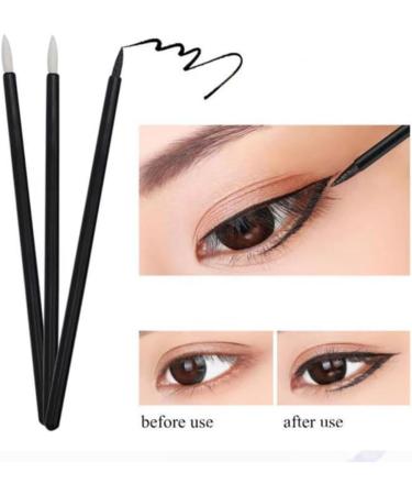 Geynutaly 100Piece Beauty Makeup Eyeliner Brushes Disposable Eyeliner Brush with Cap White - Buy Online on SooperMarket.com
