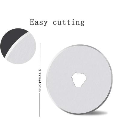 45mm Rotary Fabric Cutter with Safety Lock and 10 Replacement Blades - Ideal for Quilting, Sewing, Arts, and Crafts - Buy Online on SooperMarket.com