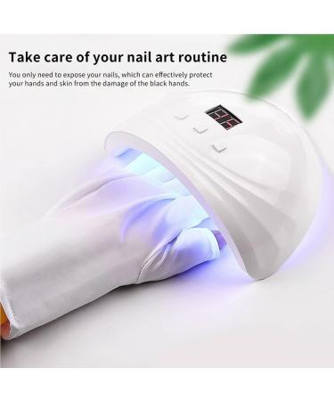 Dajidafu 1 Pair Manicure Protection Glove Hands Sun-proof Protector Baking Lamp Nail Art Gloves Household Professional Salon - Buy Online on SooperMarket.com