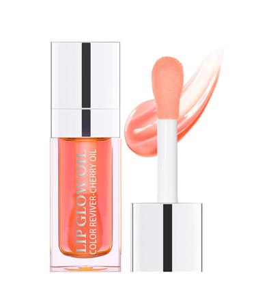 GL-Turelifes Plumping Lip Gloss Oil  Hydrating Lip Gloss Tinted Lip Balm Lip Care Transparent Lip Oil  Lip Glow Oil Non-sticky Glitter Shine Primer Lip Tint Long Lasting Nourishing (001Pink)