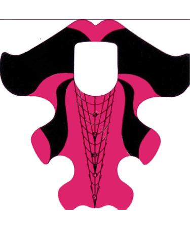 XXL Stiletto extension templates. Black-Pink (500 on a roll)