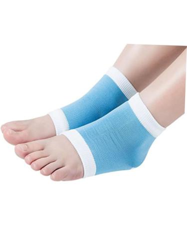 minkissy Socks Moisturizing Heel Socks for Cracked Heels Blue Open Toe spa Gel Socks for Lotion Overnight toeless spa Socks Vented Heel Socks Foot Cover Men and Women Protector Spa - Buy Online on SooperMarket.com