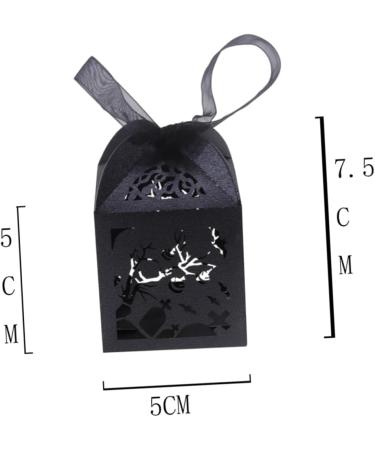 Gogogmee 50pcs box Can Style Branch Creative Black Exquisite Candy Hollow Halloween Container - Buy Online on SooperMarket.com
