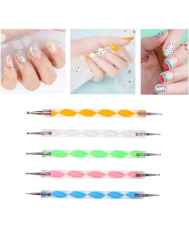5PCS Nail Dotting Pen Set for Marbleizing, Painting, and Manicure - Multi-Colored - Buy Online on SooperMarket.com