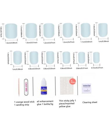 24PCS Press on Nails Short Glue on Nail for Women Shiny French False Nails Fake Nails False Nail with Glue for Girl Nail Art - Buy Online on SooperMarket.com