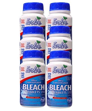 Evolve Concentrated Bleach Tablets - 32-ct (6 pack case Original) (Original)