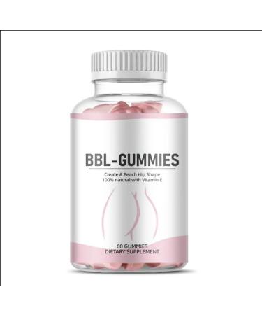 MACA ROOTS BBL Gummies for Peach Hip Shape 100% Natural with Vitamin E 60 Gummies