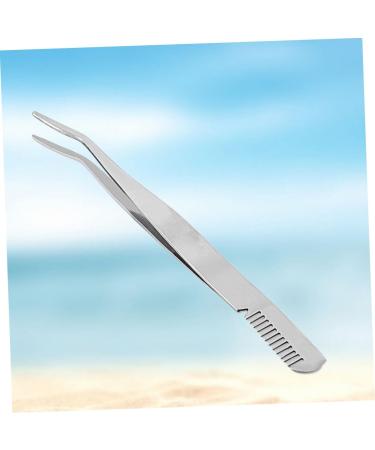 minkissy Eyelashes Tweezer Lash Cluster Stainless Steel Eyebrow Tweezer Eyelash Tweezer Eyelashes Extension Clip Makeup Tweezer Eyebrow Clip Cosmetic medium Silver - Buy Online on SooperMarket.com