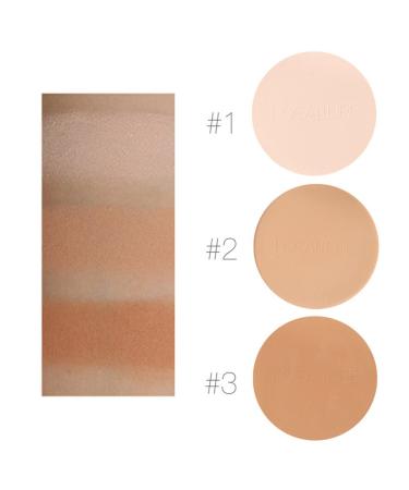 3 Colors Pressed Powder | Waterproof Oil Control | Whitening Face Foundation | For All Skin Tones (2#) - Buy Online on SooperMarket.com