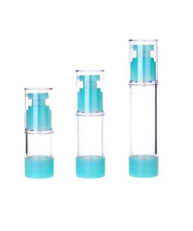 Lurrose Vacuum Container 3PCS 15/30/50ml Airless Pump Bottles Press Pump Cosmetics Container Essence Cleanser Emulsion Storage Dispenser for Travel Travel Spray Bottle Green