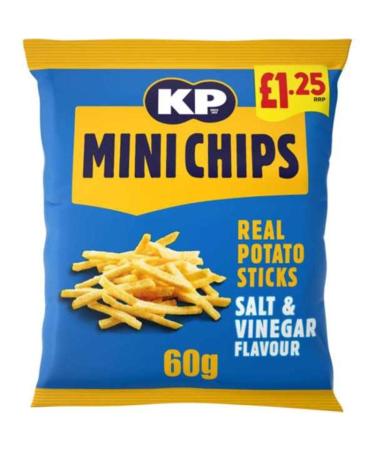 KP Salt & Vinegar Mini Chips 60g - Box of 20 (Price Marked)