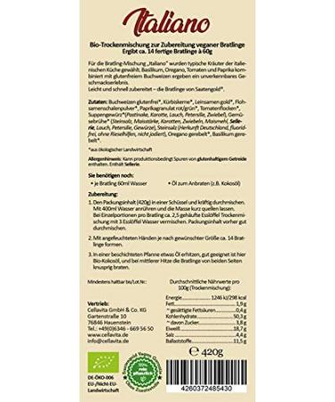 Saatengold Patties - Vegan Organic Natural Burger | 14 Italiano Veggie Burgers for International Shipping - Buy Online on SooperMarket.com