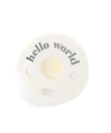Bella Tunno Bubbi Pacifier   Baby Pacifier 0-6 Months with Finger Hold  Made from Food Grade Silicone BPA Free  Perfect Baby Registry Must Haves  Hello World Hello World 1 Count (Pack of 1)