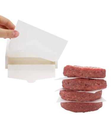 AUGOSTA Restaurant Grade Hamburger Patty Paper 500 Pack, HAMBURGER MEAT NOT INCL. Non-Stick, Waxed Food-Grade Deli Squares 4.75 x 5in Burger Paper 500P