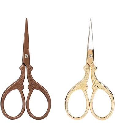 Vintage Crane Scissors Stainless Eyebrow Trim Scissors Beauty Scissors Steel Embroidery Beauty Makeup Scissors for Eyebrows Trim Mustache Beard Trimming Kit Personal Care Removal - Buy Online on SooperMarket.com