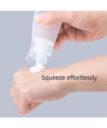 5Pcs 20ML Empty Cosmetic Tubes Portable Clear Refillable Bottles Travel Squeeze Lotion Containers with Flip Lid for Facial Cleanser Hand Cream - Buy Online on SooperMarket.com