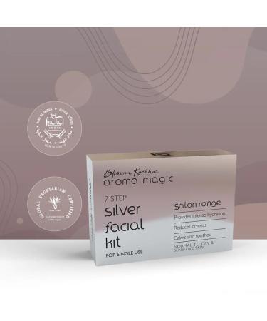 Aroma Magic Silver Facial Kit - 7 Steps Hydrating & Soothing Skincare Set for Dry & Sensitive Skin | Single Use | Radiant Glow - Buy Online on SooperMarket.com