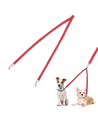 Weescie adjustable double pet trainer leash no tangle double dog double distributor leash go coach leash for two dogs