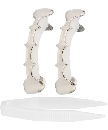 Irregular Hip Hop False Tooth Set - Shiny Silver Dental Accessories for Halloween and Festivals | Unique Mouth Decorations - Buy Online on SooperMarket.com