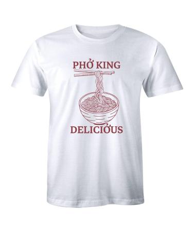 Pho King Delicious Men's T-Shirt Funny Asian Vietnamese Noodles Ramen Tee XL White