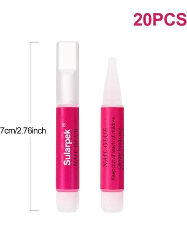 Sularpek 20PCS Strong Nail Glue | Quick Dry Acrylic Tips Adhesive - Buy Online on SooperMarket.com