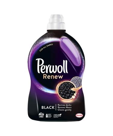 Perwoll Renew Black Liquid Laundry Detergent for Dark Clothes 2880ml (48 Wases)