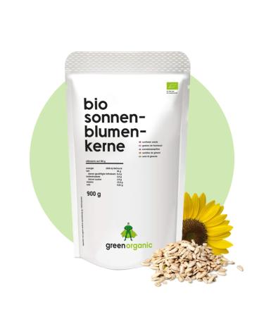 Bio sunflower seeds peeled 900g |Particularly aromatic in taste |For cooking or baking |Greenorganic sunflower seeds 900 g (1 Pack)