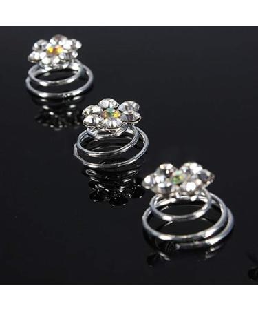 12pcs Clear Crystal Swirl Hair Twists Coils - Fashion Hair Pin Clips - Buy Online on SooperMarket.com
