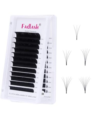 Fadlash Easy Fan Lashes C Curl 0.10 8-14mm Mixed Length Russian Lashes Natural Look Self Fanning Eye Lashes Automatic Blooming Russian Eyelashes Extensions(0.10-C-814) 8-14 mm 0.10-C
