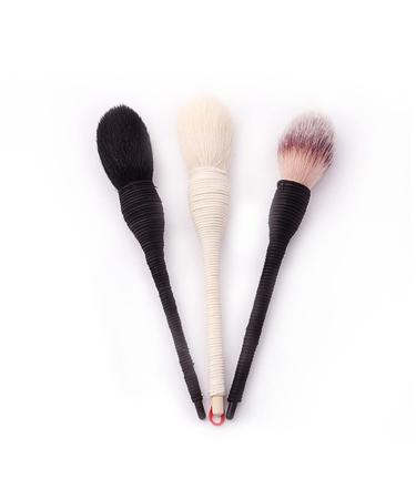 Handmade Rattan Handle Makeup Brush - Professional Highlighter & Blush Brush - Tricolor Cosmetic Tool for Blending - Buy Online on SooperMarket.com