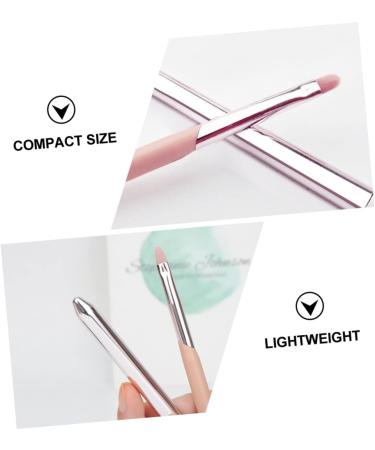 minkissy Lip Brush with Lid Eye Shadow Applicators Travel Makeup Brush Lip Gloss Applicator Lipstick Cosmetics Brush Travel Lipstick Brush Lip Makeup Brush Lip Brush Applicator Fiber Wool 10.4x1cm Pink - Buy Online on SooperMarket.com