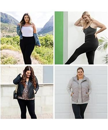 YOLIX 2 Pack Plus Size High Waisted Leggings with Pockets for Women 2X-4X - Black/Grey XX-Large - Buy Online on SooperMarket.com