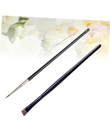 Mikinona Makeup Brush 2pcs Brush Eyeliner Liquid Cosmetic Horsehair Eyeshadow Eye Makeup Tools Liquid Eyeliner - Buy Online on SooperMarket.com