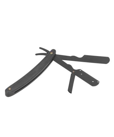 Manual Beard Blade Holder Stainless Steel Beard Blade Holder with Wooden Handle Cute Manual for Home Facial Care