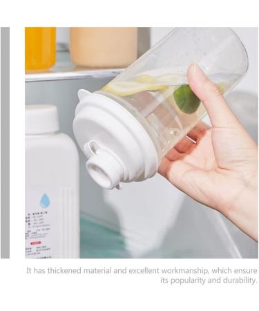 Cabilock Clear Water Bottles 2pcs Cold Brew Cup Water Jug Fridge Kettle Plastic Water Bottles Plastic Bottles Server with Cover - Buy Online on SooperMarket.com