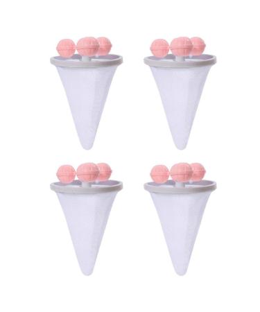 Ranuw Pack Of 4 Washing Machine Hair Filter Washing Machine Hair Remover Hair Filter Net Bag Hair Remover For Washing Machine Hair Filter Net Bag Pink