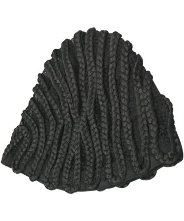 Crochet Braids Cap Braiding Wigs Cap Black Cornrow Wig Cap Synethic Wigs Mesh Cap for Making Wig Braided Wig Cap - Buy Online on SooperMarket.com