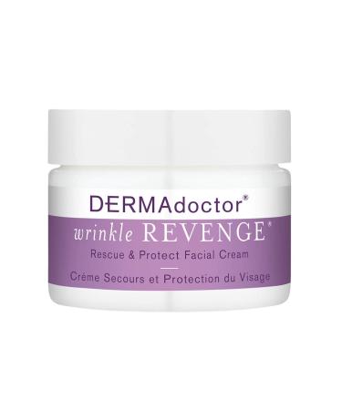 DERMAdoctor Wrinkle Revenge Dermatologist Formulated Anti Wrinkle Face Cream Day and Night Moisturizer with Squalane and Peptides - 1.7 oz