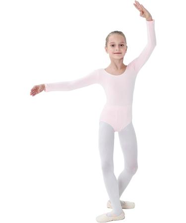 Danswan Long Sleeve Leotard for Girls | Ballet Pink Gymnastic Bodysuit | Classic 13-14 Years - Buy Online on SooperMarket.com