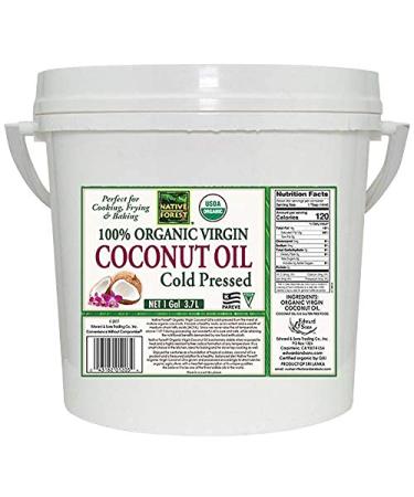 Native Forest 100% Organic Virgin Coconut Oil, 1 Gallon Tub 128 Fl Oz (Pack of 1)