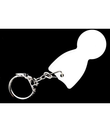 1 shopping cart chip. WHITE. For long fingernails. With fastening ring. Also suitable for use with UV gel