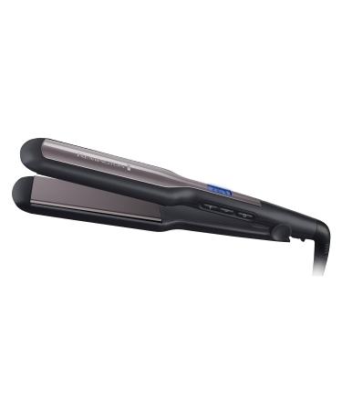 Remington Pro-Ceramic Extra Wide Plate Hair Straighteners for Longer Thicker Hair Digital Temperature Control - S5525 Black Single