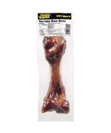 12 Munch Crunch Serrano Ham Bone 100% Natural Cured Dog Bone Protein Treat Snack