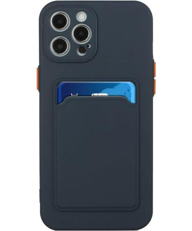 Buy Tivenfezk Nadoli Ultra Thin Silicone Case for iPhone 15 Pro - Shockproof Scratch-Resistant Wallet TPU Cover with Card Holder - Dark Blue - Buy Online on SooperMarket.com