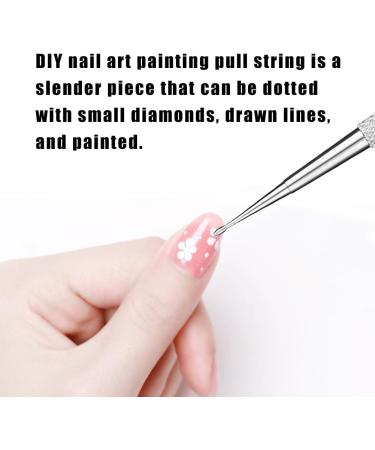 5 Pack Nail Dotting Pen Stainless Steel Double-ended Painting Nail Dotting Pens DIY Nail Decorations Manicure Tools for Home Beauty Nail Salon - Buy Online on SooperMarket.com